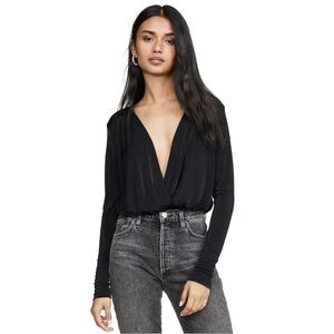 Free People Turnt Thong Bodysuit in Black Size S